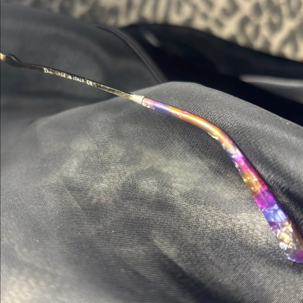 Dior eyeglass *frames only* purple color shift metal designer vintage frames